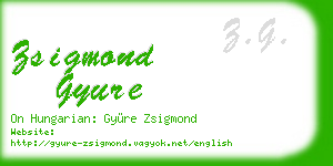 zsigmond gyure business card